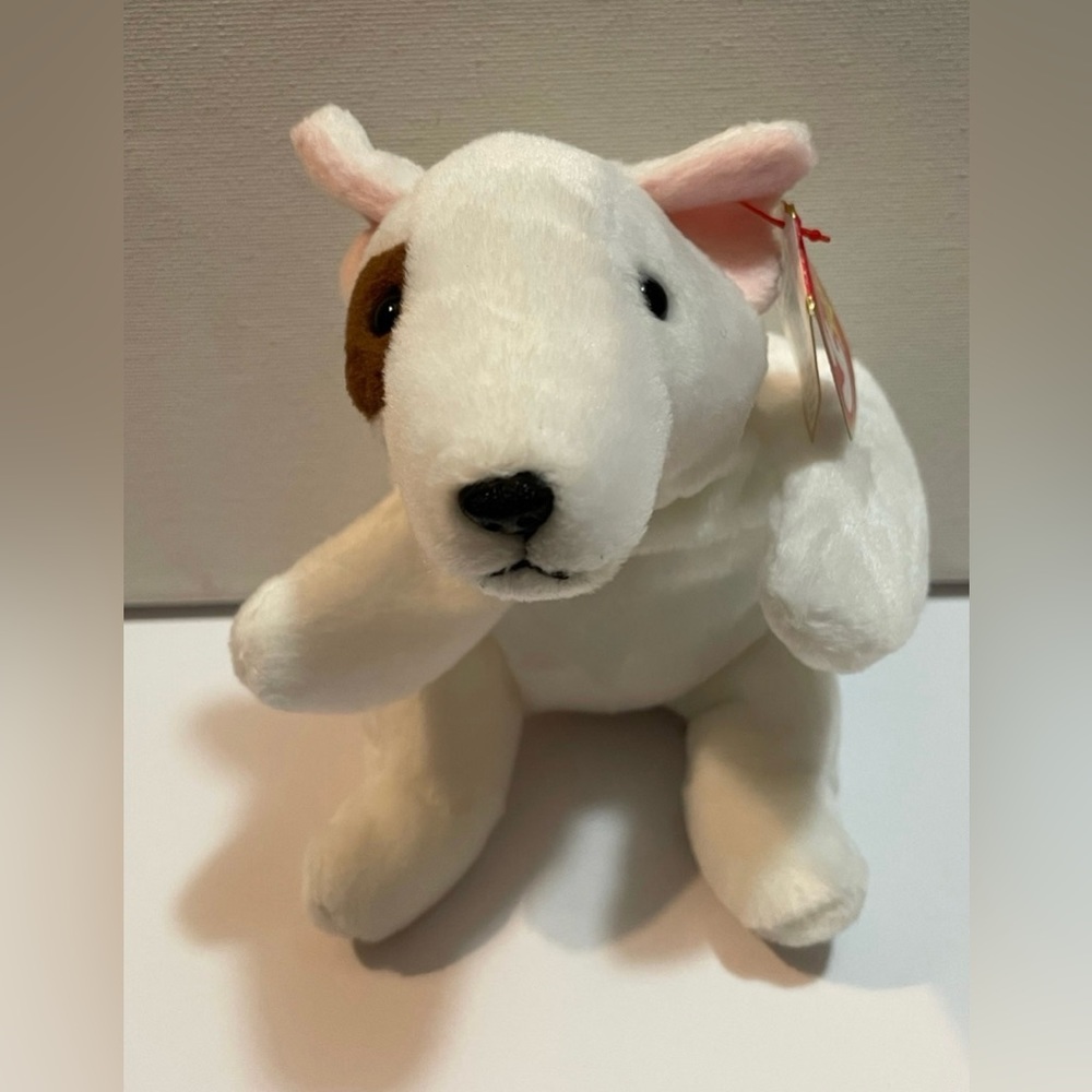 Ty Beanie Babies Butch The Bull Terrier Dog PVC Pellets RARE Retired